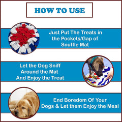 Snuffle Mat for Dogs - Interactive Non-Slip Feeding Mat & Slow Feeder - Training and Stress Relief