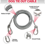 DogStuff Dog Tie Out Cable | 25-Feet Dog Leash for Yard